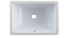 Load image into Gallery viewer, Vuzati 20-1/4” x 15” White Color Undermount Rectangle Bathroom Sink with Chrome Overflow – 7-5/8” Depth