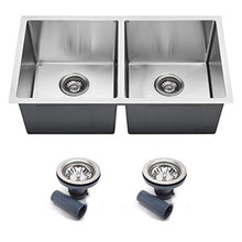 Load image into Gallery viewer, Vuzati 30" L x 18" W Undermount Stainless Steel Kitchen Sink - Stainless Steel Undermount Sink - Deep Double Bowl 50/50 Sink Basin - Basket Strainers