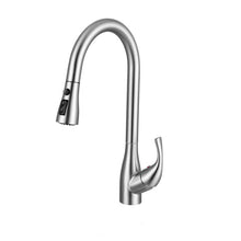 Load image into Gallery viewer, Vuzati Single Handle High Arc Brushed Nickel Pull Out Kitchen Faucet, Single Lever Stainless Steel Kitchen Sink Faucet with Pull Down Sprayer. Premium SS304 Stainless Steel Construction-1879